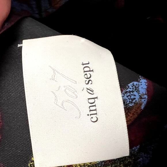 Cinq a sept maxi organza dress Bow size 6 black purple C0 - Picture 7 of 8